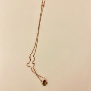 Kendra Scott rose gold stone necklace